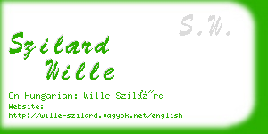 szilard wille business card